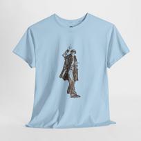 Columbo T-Shirt Peter Falk Sepia Charcoal Portrait 70s Detective Cotton XL white