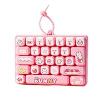 26 Key Mini Keyboard Pendant Creative Style Keyboard Keychain  Popular Pendant rožinė