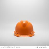 Rožinis V formos saugos šalmas vaikams – Inžinerijos ir našumo veiklos galvos apdangalas. Individualizuojamas logotipas, užsakymas nuo 1 vnt. Adjustable Head Circumference 50-60 oranžinė