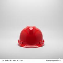 Rožinis V formos saugos šalmas vaikams – Inžinerijos ir našumo veiklos galvos apdangalas. Individualizuojamas logotipas, užsakymas nuo 1 vnt. Adjustable Head Circumference 50-60 raudona