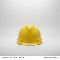 Rožinis V formos saugos šalmas vaikams – Inžinerijos ir našumo veiklos galvos apdangalas. Individualizuojamas logotipas, užsakymas nuo 1 vnt. Adjustable Head Circumference 50-60 geltona