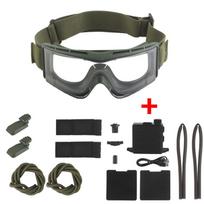 Tactical Goggles Anti Fog Air Defog Defogging Fan Anti-fog Kit Airsoft Shooting Motocross Mountaineering Protection Glasses2 OD gray