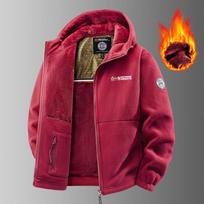 Vyriškas šildomas striukė Žieminė poliarinio vilnos striukė Vyriška terminė vilnos taktinė sportinė striukė Karinė softshell žygio lauko armijos striukė 3XL raudona