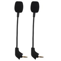 2 vnt. Pakeičiamas mikrofonas, tinkantis Kingston HyperX Cloud Cloud II Cloud Core ausinėms, 3,5 mm, nuimamas, su triukšmo slopinimu black