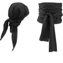 Solid Color Pirate Headband Waist Belt Canvas Cosplay Costume  Halloween Cosplay juoda