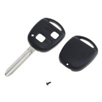 Nešiojamas 2 mygtukų raktų apvalkalas, skirtas Toyota Corolla RAV4 YARIS PRADO No Button Pad black