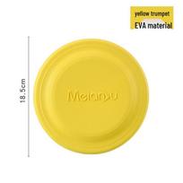 Meianju Bite-Resistant Soft Foam Frisbee - Floating Interactive Dog Training Toy Large yellow