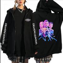 K-pop Saja Boys Demon Hunters Filmo Užtraukiamas džemperis Vyrams Moterims harajuku Aukštos kokybės Gerbėjų Dovana Per dydį Užtraukiami džemperiai striukė XS blue