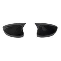 For Volkswagen Tiguan 2017- Car Sticker Rearview Side Mirror Cover Wing Cap Exterior Door Rear View Case Trim Carbon Fiber Gloss Black black