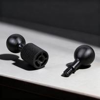 17mm Dvigubo rutulio veiksmo kameros laikiklis 1/4” sriegis Aliuminio motociklo laikiklis Telefonui Navigacijos įrenginiui Priedai black