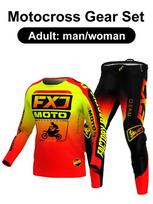 motocross gear set Enduro cross Jersey Pant Kits Racer Gear Set Off-road Mens Kits Women's mountain Downhill Motorcycle MX XL-36 yellow