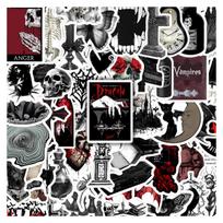50 Dark Vampire Horror Journal & Gear Stickers - Waterproof for Luggage, Skateboards, Helmets & Tablets gray