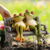 1PCS Retro Style Frog Outdoor Decoration Statue Courtyard Decoration Lawn Garden Decora Party Festival Decoration Frog Decora yellow