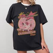 Jem and The Holograms Tour 80s Shirt T Shirt Clothing Graphic Short Sleeve Shirt Unisex Unisex Unisex AllSeason 2XL gray