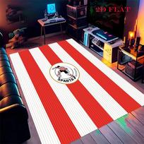 Sparta Rotterdam Poster Carpet Rug for Living Room Bedroom Home Sofa Decoration,Kids play Nonslip Floor Mat 40x60cm( 15x23in ) red