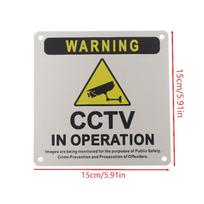 24 Hour Video Surveillance Sign Metal Cctv Warning Plate Waterproof Security Alert Plaque For Home Yard Villa Outdoor Wall Use A3 white