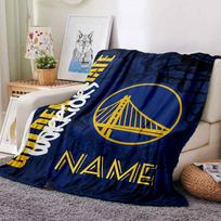 Custom Name Golden State Warriors Fan Gear blanket for Couch & Bed, Plush Cozy Fuzzy Blanket Super Soft & Warm Blankets for Fall and Winter. 0908325 80cmx120cm blue