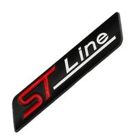 3D Metal ST Line Car Fender Emblem Badge Decal Sticker For Ford Focus 2 3 4 MK2 MK3 MK4 Kuga Edge Mondeo Fusion Ecosport Fiesta juoda