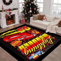 1PC Lightning McQueen Rug - home decoration Carpet For Living Room Bedroom Flooring Computer Chair Area Rug 40x60cm( 15x23in )