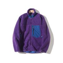 Autumn and winter fleece outdoor autumn and winter lamb fleece thickened stand-up collar thermal jacket cold-proof jacket M