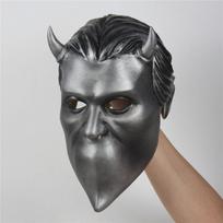 Mask Ghost Headgear Rock Latex Roll Nameless Ghoul Band Grucifix Papa Emeri Adult Latex Helmet Mask Halloween Cosplay Costumes Matches the image gray