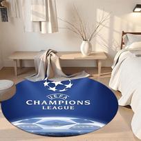 Uefa Champions League Round Area Rug Suitable for Foyer Study room Dormitory Living Rooms Antislip Round Carpet Decorate Offices 80cm