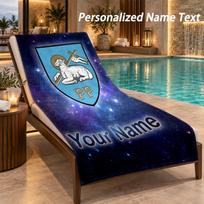 Custom Text Preston North End Print Beach Towel Large Towel For Home Bathroom Beach 70cmx140cm(27x55inch) blue