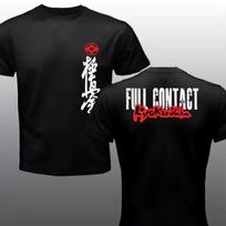 Kyokushin Karate Full Contact Graphic T-shirt Men Women Cotton Short Sleeve O-neck Martial Arts Casual Tee Tops M black