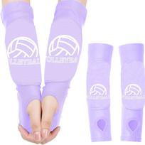 Girls Volleyball Arm Sleeves 1 Pair Padded Volleyball Passing Sleeves with Foam Protection Volley Ball Arm Protector for Youth 6 M violetinė