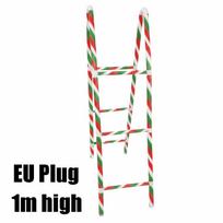 Swing,Climb Ladder Xmas Shop Window Decor Christmas Gift Decor  Christmas Home Decoration StyleC white