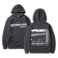 System of A Down Toxicity Albumo Grafinis Džemperis Vyrams Moterims Gotikinis Roko Per dydį Megztinis Vyriškas 90-ųjų Alternatyvus Metalinis Gatvės Stilius 3XL gray