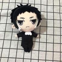 Anime bungou benamių šunų pliušinis žaislas lėlė Osamu Dazai Nakahara Chuya miela minkšta pagalvė su kimštuku 20 cm gray