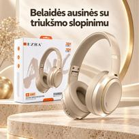 Belaidės ausinės su aktyviu triukšmo slopinimu EZRA BW95 Auksinės
