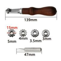 Odos apdirbimo rinkinys DIY atstumo žymėjimo ratukas siūlei, atstumo ratukas 3mm 4mm 5mm 6mm, rankų darbo darbo įrankių rinkinys, pagalbinis perforatorius Pack of 1 gray