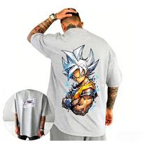 Dragon Ball Son Goku Ultra Instinct Marškinėliai Unisex Y2K Anime Grafinis Spaudas Grynos Medvilnės Apvalia Kaklo Laisvalaikio Aukštos Gatvės Mados Viršutiniai Drabužiai L white