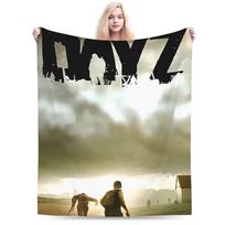 DayZ Pliušinis pledas Berniukui Mergaitei Flanelinis Lovos Patalynė Mėtomas ant Sofos Lovos Šiltas Minkštas PASIDARYK pats Kokybiškas Lovos Užtiesalas Dovanojimo Idėja 75x90cm black