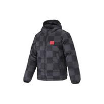 Men's Nike Lebron Grid Basketball Sports Stay Warm Hooded Down Jacket Black DA6718-010 XL gray