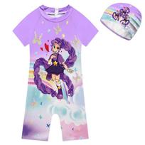 20903 Vaikų Mergaičių Lily Meilės Kasos Spaudos Maudymosi Kostiumai 120cm violetinė