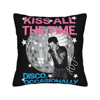 Kiss All the Time Pillowcases Harrys Styles  New Album Funny Pillow Case For Wedding Party Home Decor Square Pillow Cover 30cmx30cm gray