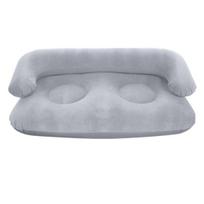 Yousheng pripučiamas veliūrinis sofa suaugusiems, tvirtas pripučiamas gultas, vienvietė dvivietė oro sofa vidaus ir lauko gyvenimui gray