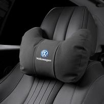 Car Seat Soft Headrest Suede Neck Pillow Waist Cushioning For VW GTI Polo Golf Passat MK678 Tiguan Arteon CC Taigo T-ROC Hub Cap EE1 gray