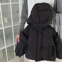 Kids Unisex Thick Warm Short Puffer Jacket Hooded Winter Thermal Outerwear 150cm juoda