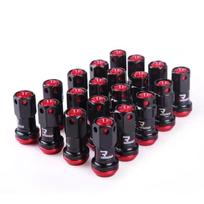 Naujas R40 stiliaus 44mm ratų veržlės M12x1.5/1.25 Racing veržlės 20 vnt. užrakinamos racing veržlės + 2 komplektai saugos raktų M12X1.5 black