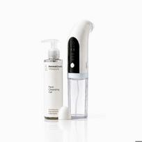 Pack nettoyant visage - INNOVAGOODS - Kombucha Vibepure - Brosse rechargeable 6 têtes - Gel 200 ml - USB mėlyna