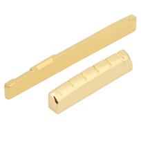 Guitar Nut and Saddle Set Metal Acoustic Brass 6 String Musical Instrument Accessories 74 Under Pillow beige