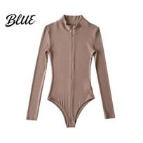Comfortable Women Onesie Women's Long Sleeve Body Suit Mock Turtle Neck Half Bodysuit Zip Up Shapewear Sexy Yoga Workout Slim Fit M kava