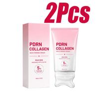 PDRN Collagen Gua Sha Neck Firming Cream Anti-Wrinkle Tightening Contour Moisturizer for Neck Jawline and Décolleté Smoothing 2PCS