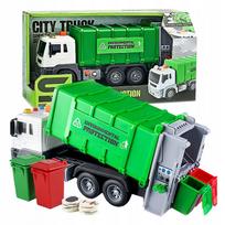 Žaislinis šiukšliavežis click4TOYS su 2 konteineriais, garso efektais ir LED apšvietimu, 1:16