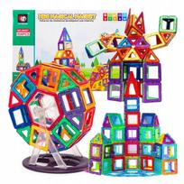 Magnetinių konstruktoriaus kaladėlių rinkinys click4TOYS, 106 vnt., vaikams nuo 3 metų