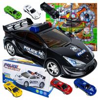 Policijos automobilis lagaminėlis su žaidimo elementais, 32,5 × 14,5 × 12 cm